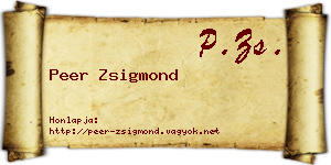 Peer Zsigmond névjegykártya