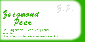 zsigmond peer business card